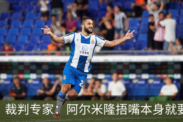 裁判专家：阿尔米隆捂嘴本身就要吃红牌，处罚力度取决于说了什么